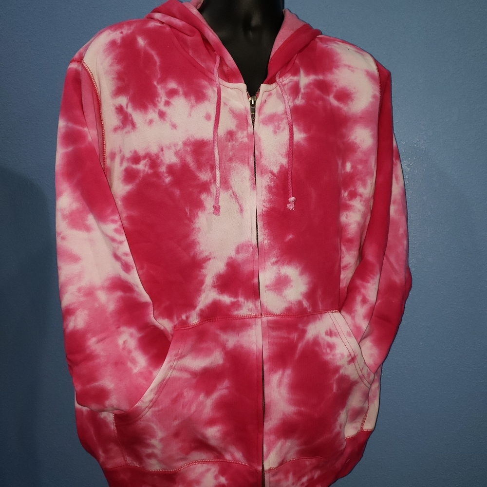 NWT Tie Dye Full Zip Fleece Hoodie